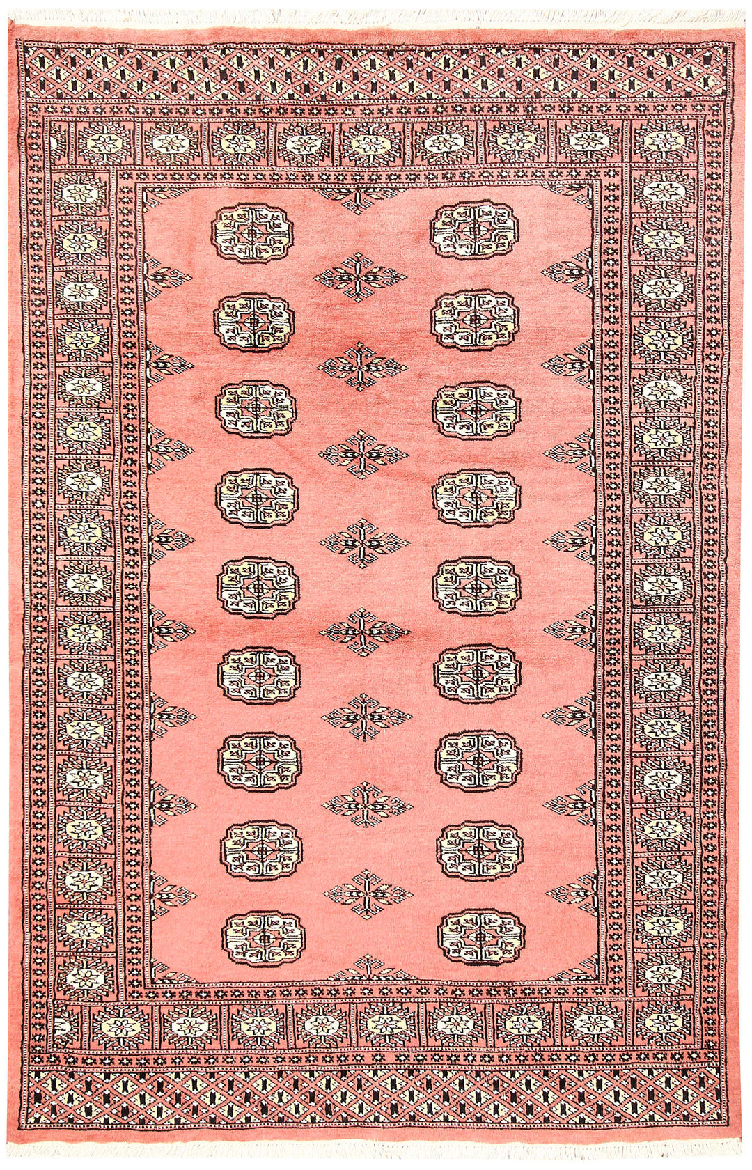 Dark Salmon Bokhara 4' 1 x 6' 3 - No. 61078 - ALRUG Rug Store