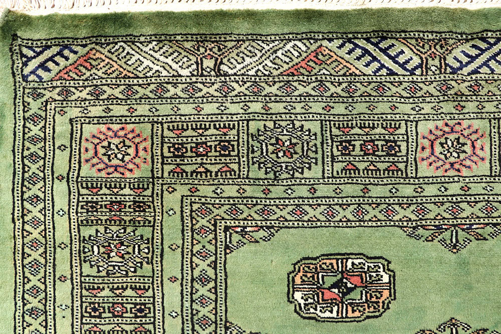 Dark Sea Green Bokhara 4' x 6' 4 - No. 61082 - ALRUG Rug Store