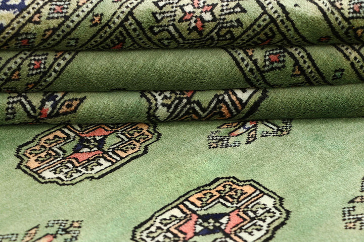 Dark Sea Green Bokhara 4' x 6' 4 - No. 61082 - ALRUG Rug Store