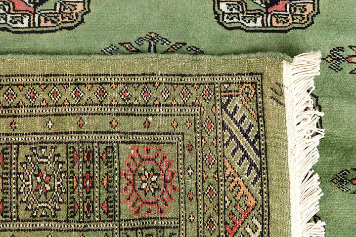 Dark Sea Green Bokhara 4' x 6' 4 - No. 61082 - ALRUG Rug Store