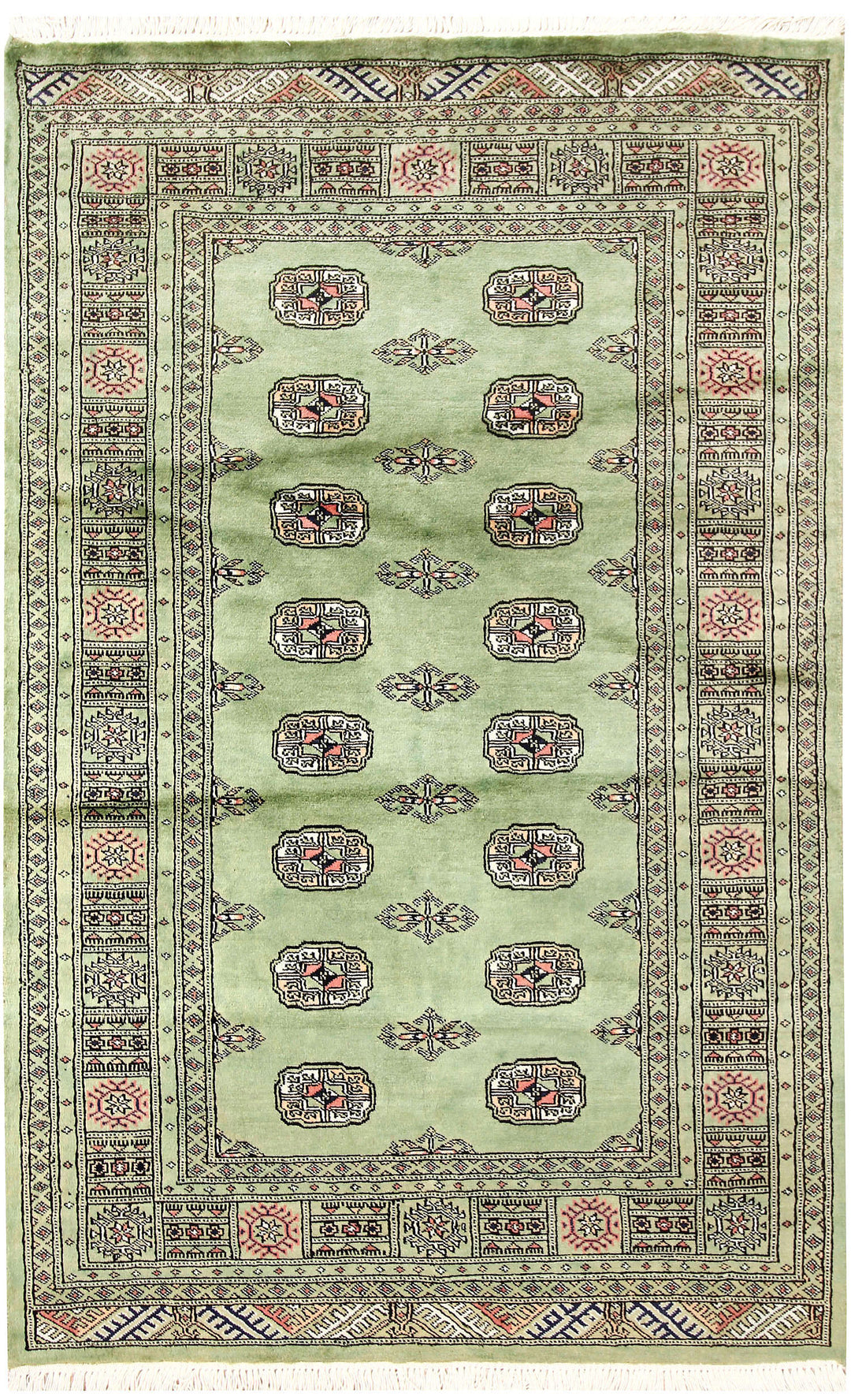 Dark Sea Green Bokhara 4' x 6' 4 - No. 61082 - ALRUG Rug Store