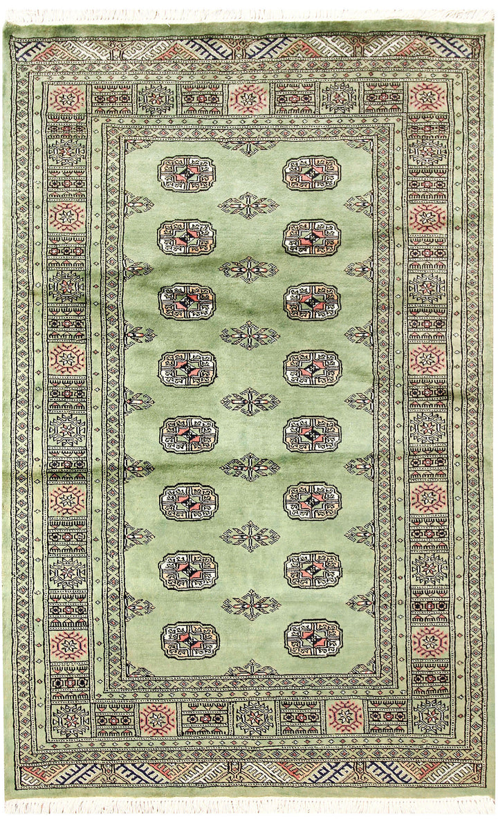 Dark Sea Green Bokhara 4' x 6' 4 - No. 61082 - ALRUG Rug Store