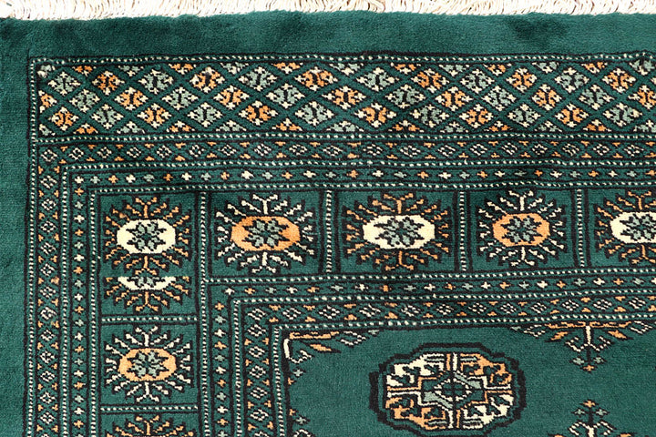 Sea Green Bokhara 4' x 6' 1 - No. 61083 - ALRUG Rug Store