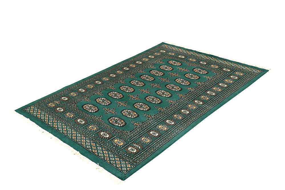Sea Green Bokhara 4' x 6' 1 - No. 61083 - ALRUG Rug Store