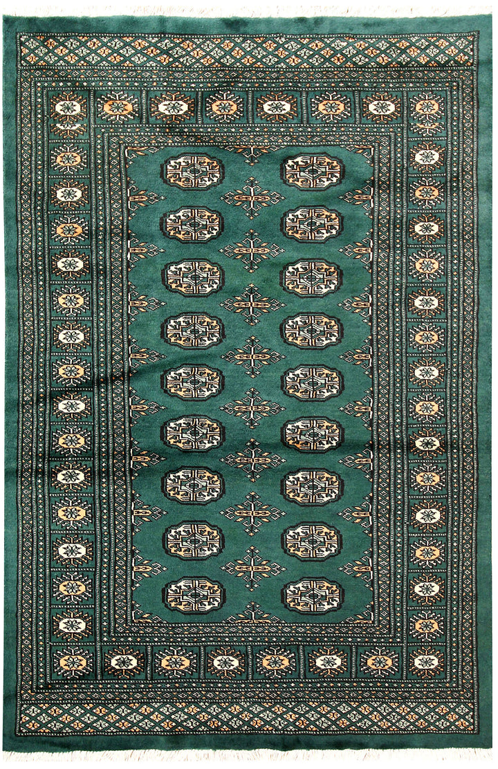 Sea Green Bokhara 4' x 6' 1 - No. 61083 - ALRUG Rug Store