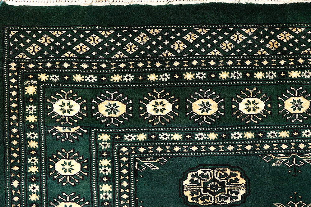 Darkgreen Bokhara 4' x 6' - No. 61084 - ALRUG Rug Store