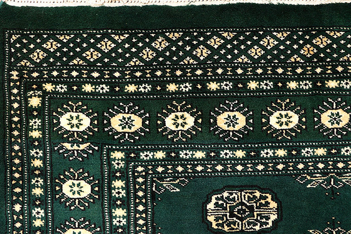 Darkgreen Bokhara 4' x 6' - No. 61084 - ALRUG Rug Store