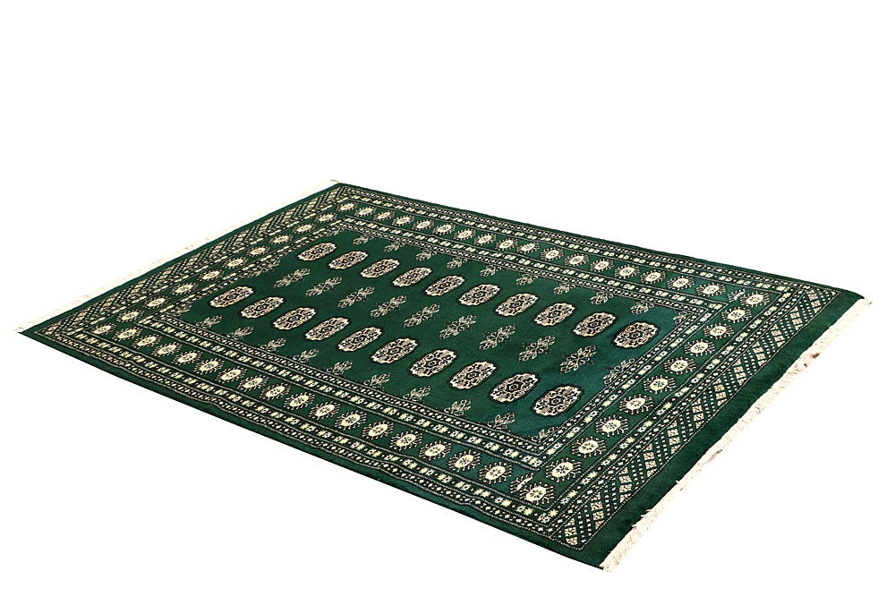 Darkgreen Bokhara 4' x 6' - No. 61084 - ALRUG Rug Store