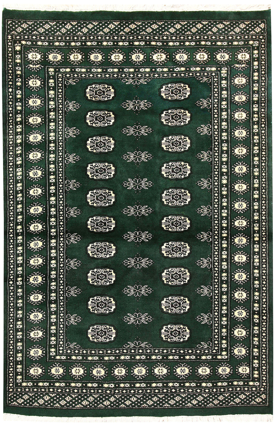 Darkgreen Bokhara 4' x 6' - No. 61084 - ALRUG Rug Store