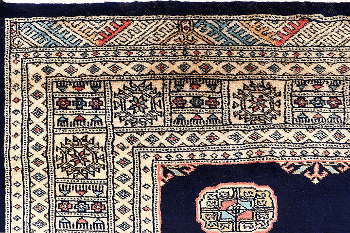 Midnight Blue Bokhara 4' 2 x 7' - No. 61085 - ALRUG Rug Store