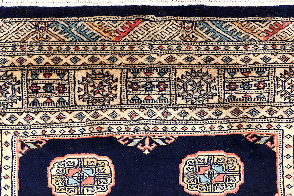 Midnight Blue Bokhara 4' 2 x 7' - No. 61085 - ALRUG Rug Store