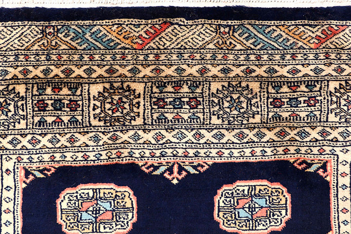 Midnight Blue Bokhara 4' 2 x 7' - No. 61085 - ALRUG Rug Store