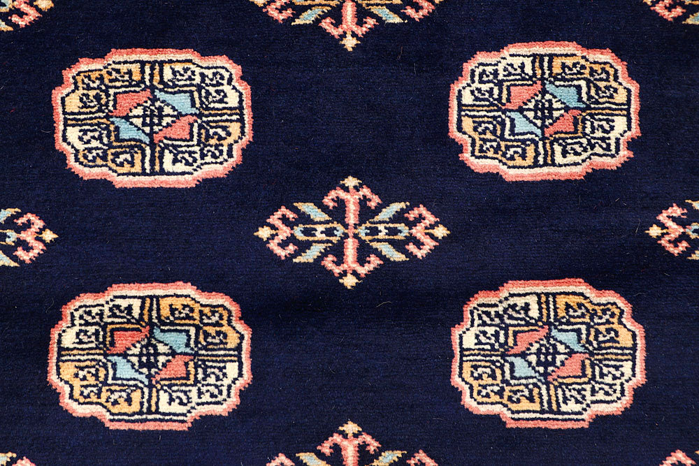 Midnight Blue Bokhara 4' 2 x 7' - No. 61085 - ALRUG Rug Store