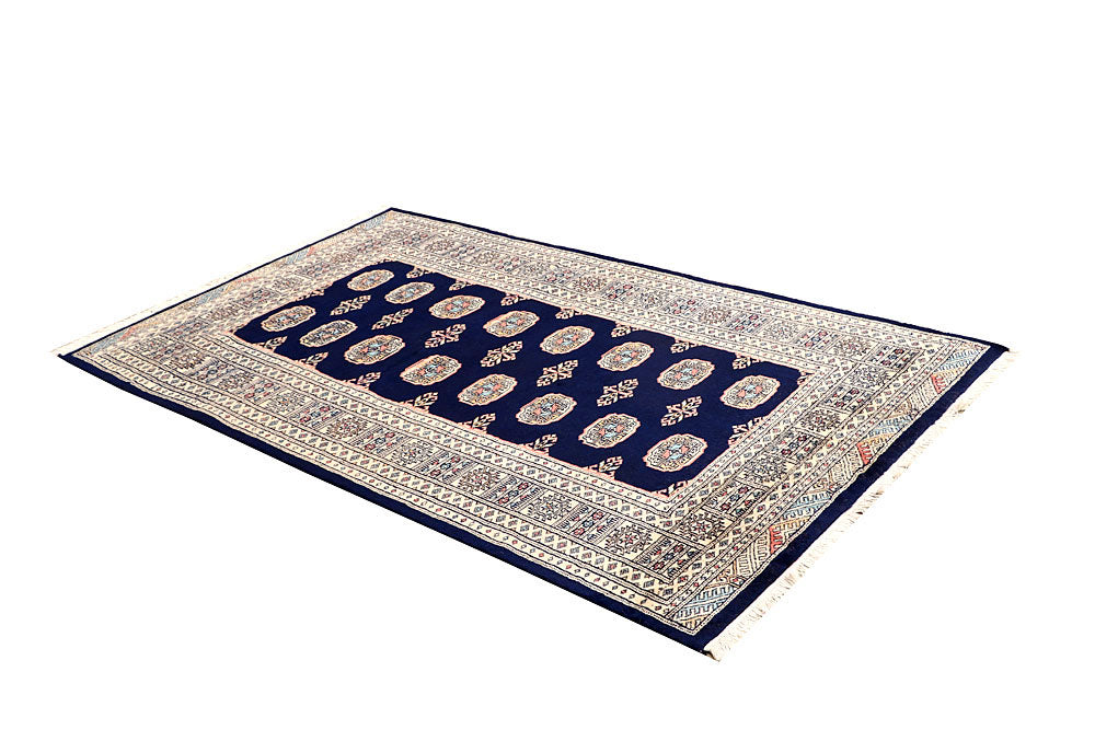 Midnight Blue Bokhara 4' 2 x 7' - No. 61085 - ALRUG Rug Store