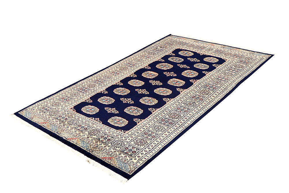 Midnight Blue Bokhara 4' 2 x 7' - No. 61085 - ALRUG Rug Store
