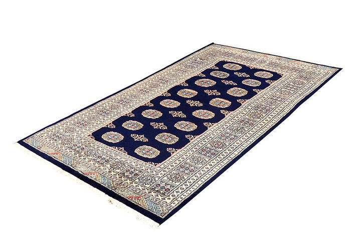 Midnight Blue Bokhara 4' 2 x 7' - No. 61085 - ALRUG Rug Store
