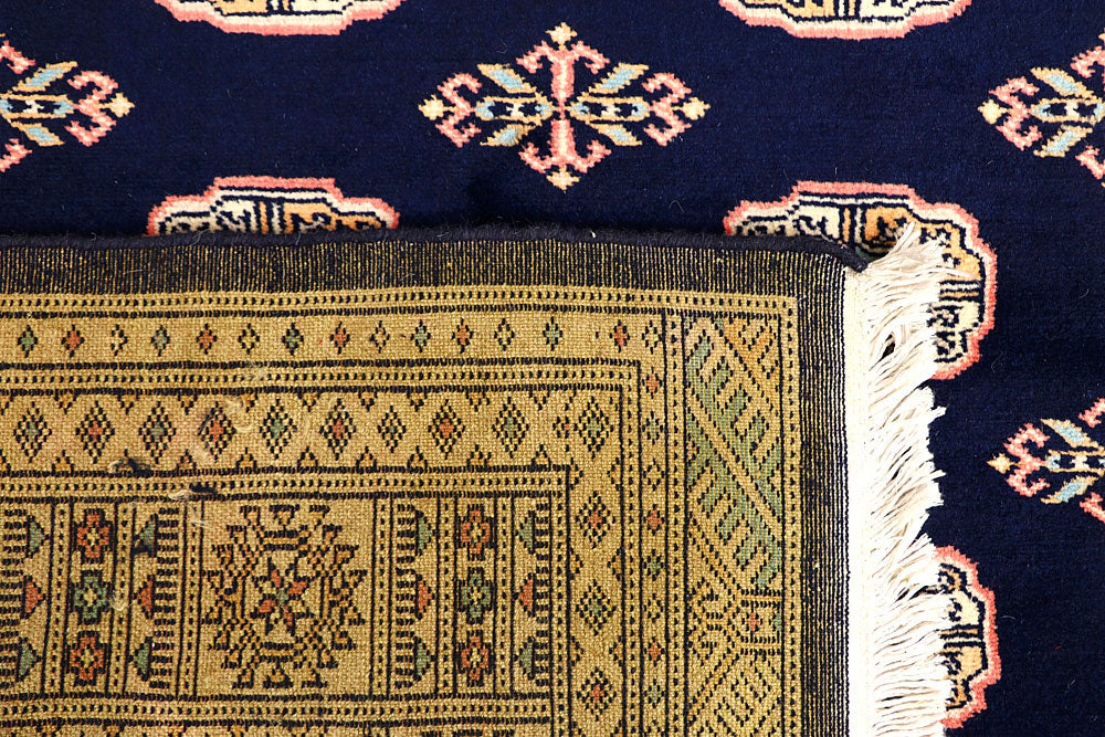 Midnight Blue Bokhara 4' 2 x 7' - No. 61085 - ALRUG Rug Store