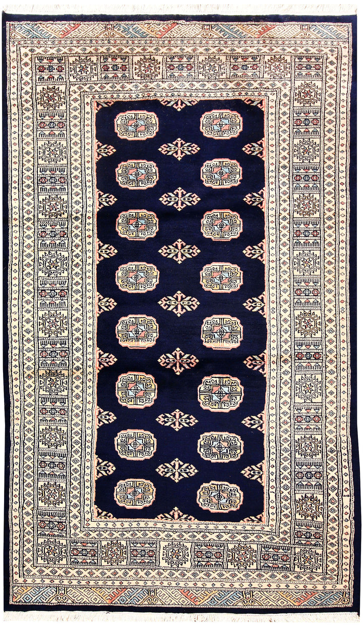 Midnight Blue Bokhara 4' 2 x 7' - No. 61085 - ALRUG Rug Store