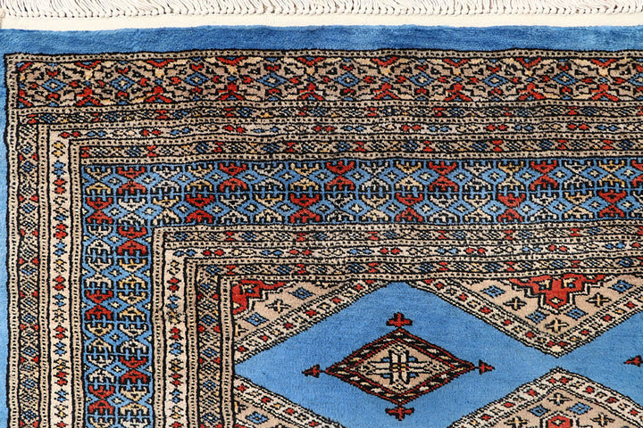 Light Sky Blue Jaldar 4' x 5' 3 - No. 61087 - ALRUG Rug Store