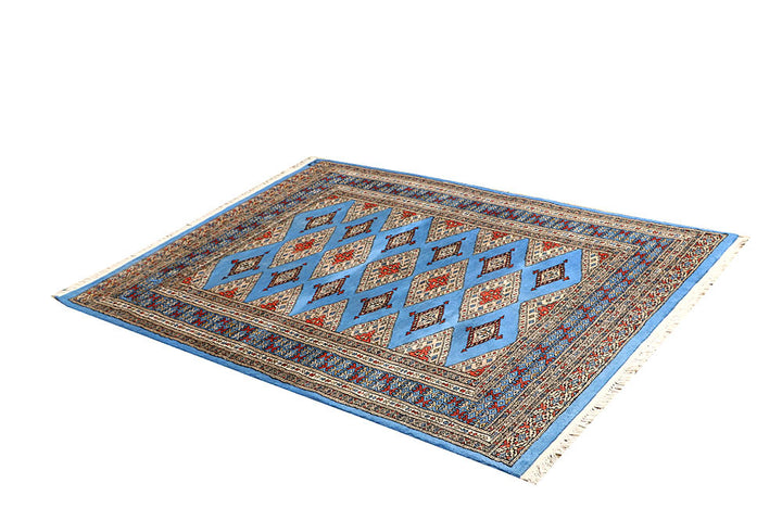 Light Sky Blue Jaldar 4' x 5' 3 - No. 61087 - ALRUG Rug Store