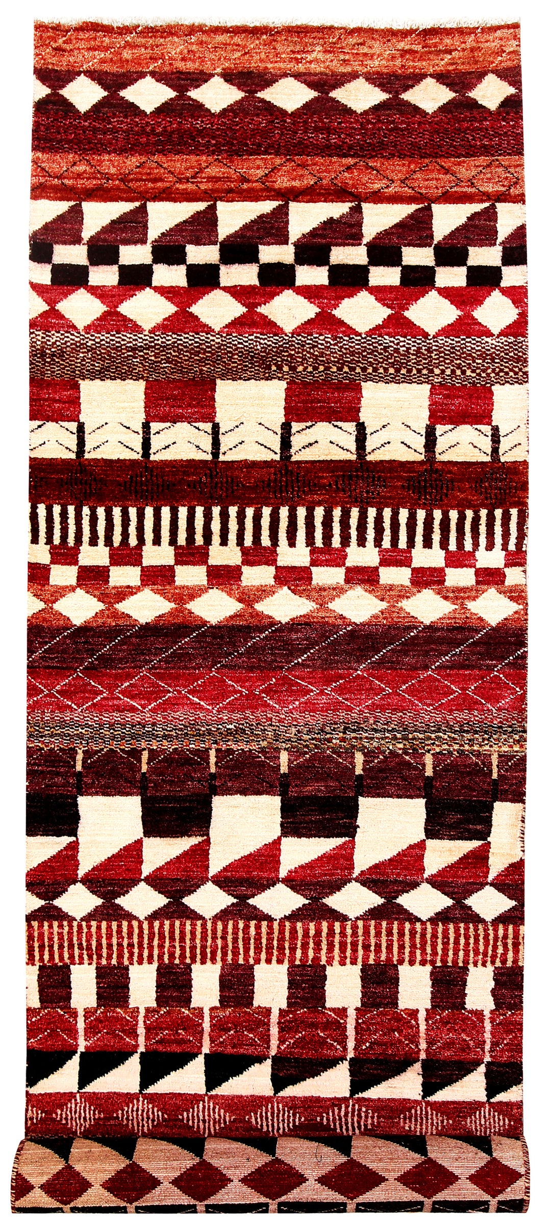 Multi Colored Gabbeh 2' 6 x 10' - No. 61107 - ALRUG Rug Store