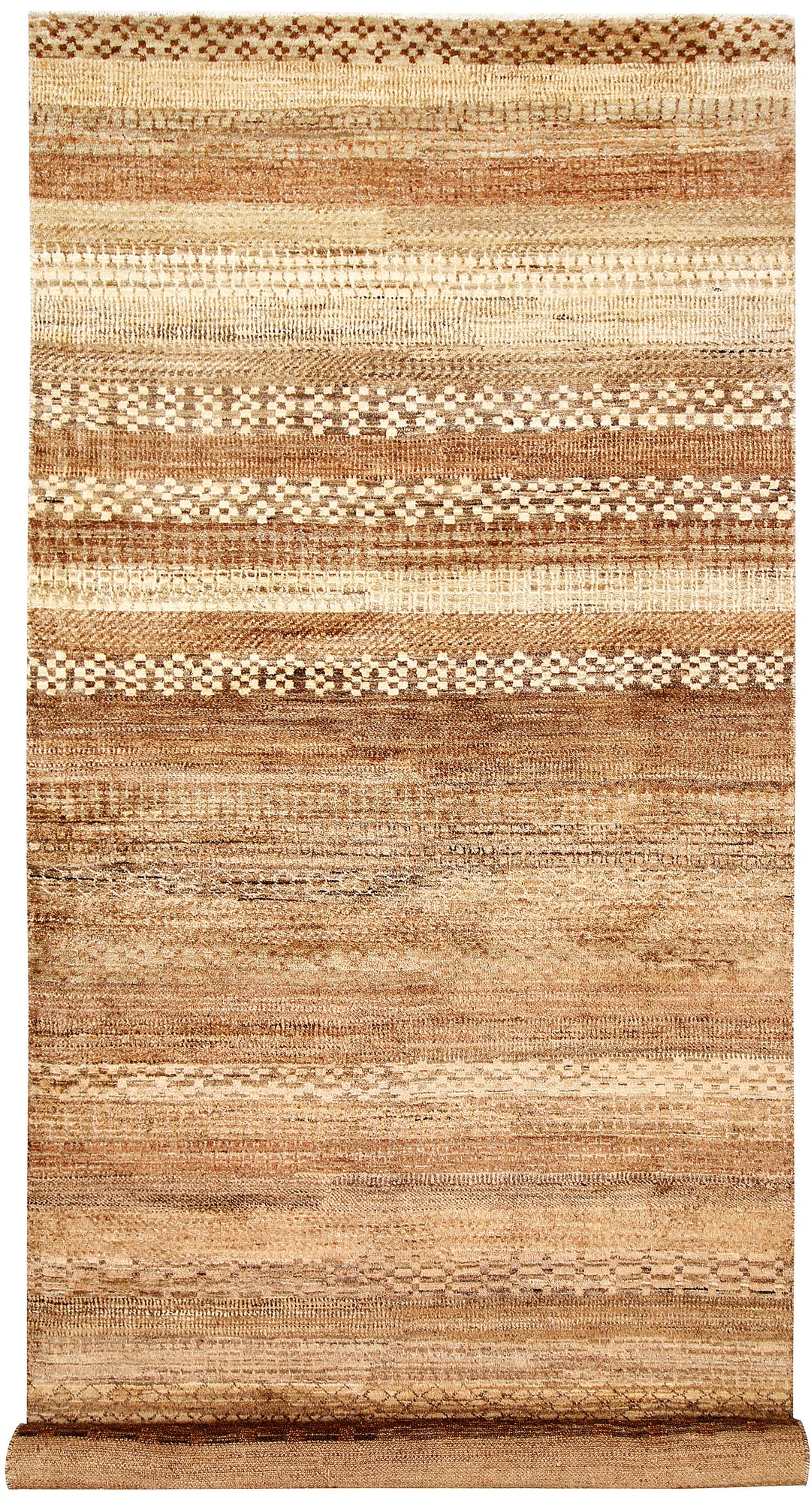 Tan Gabbeh 4' 1 x 10' 2 - No. 61108 - ALRUG Rug Store