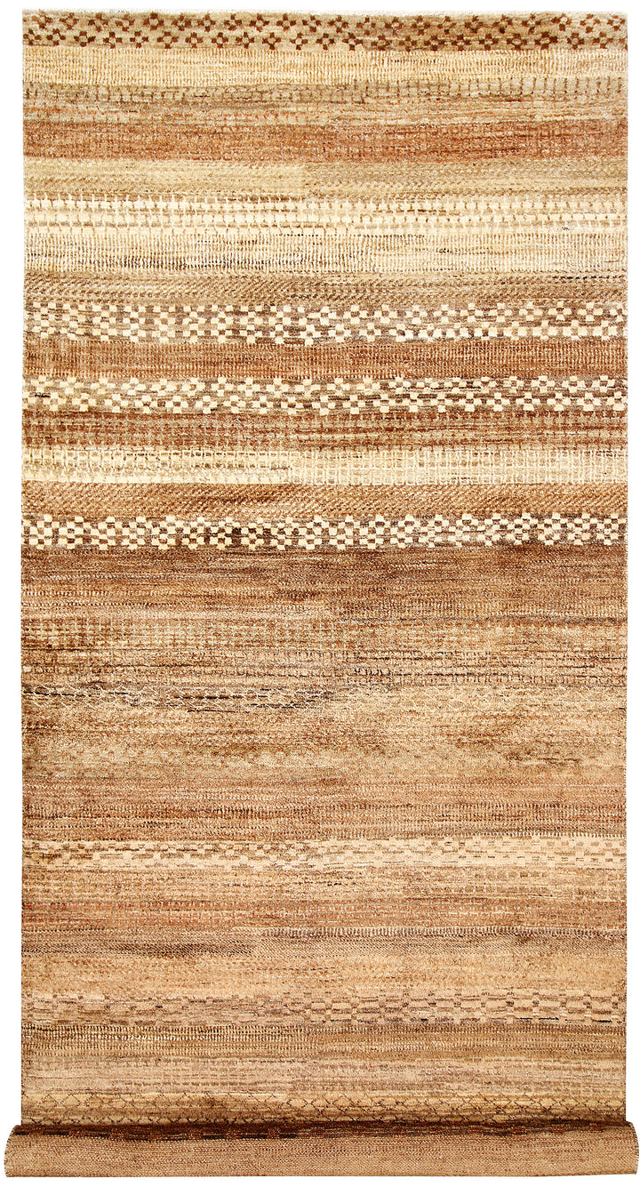 Tan Gabbeh 4' 1 x 10' 2 - No. 61108 - ALRUG Rug Store
