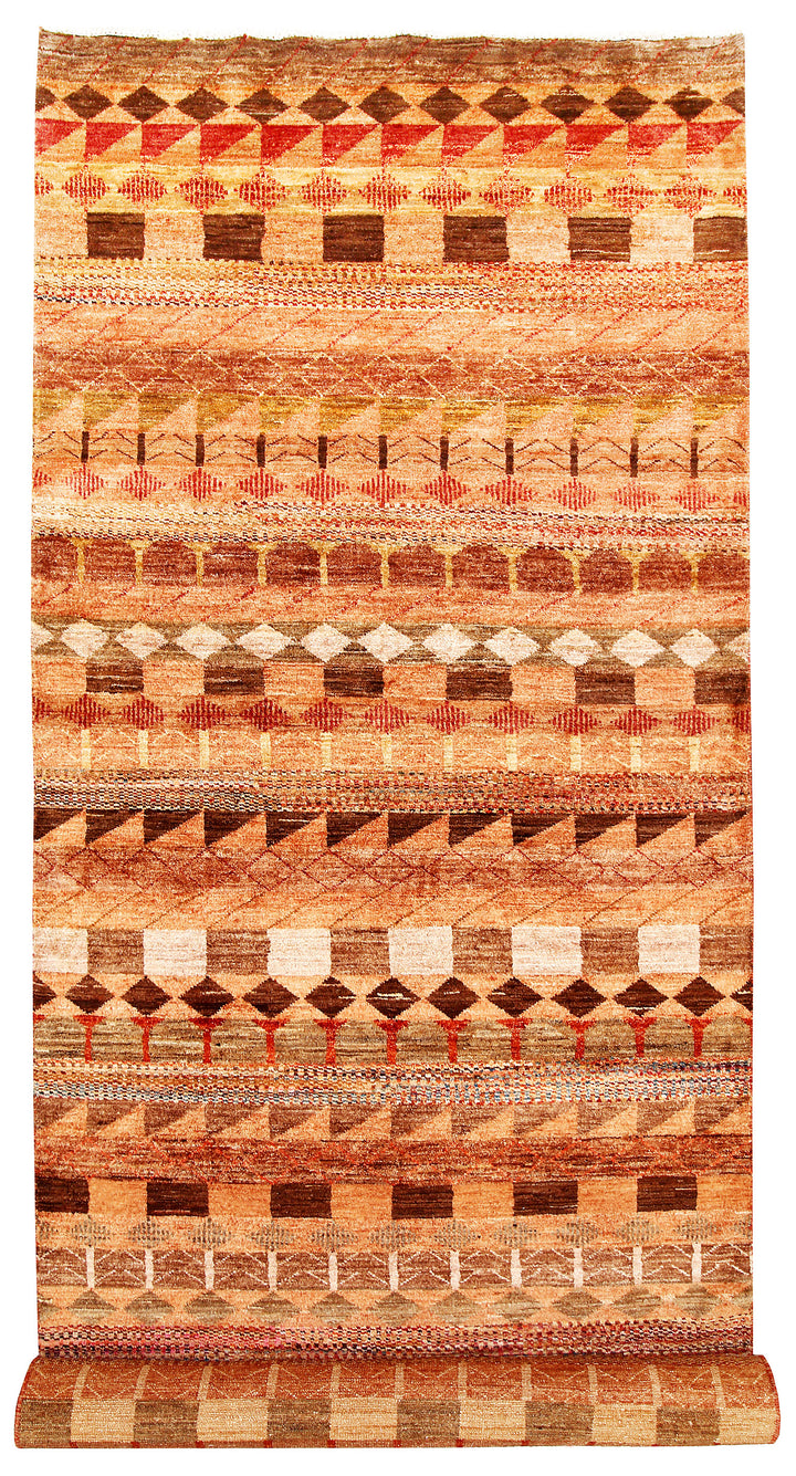 Multi Colored Gabbeh 3' 11 x 11' 10 - No. 61109 - ALRUG Rug Store