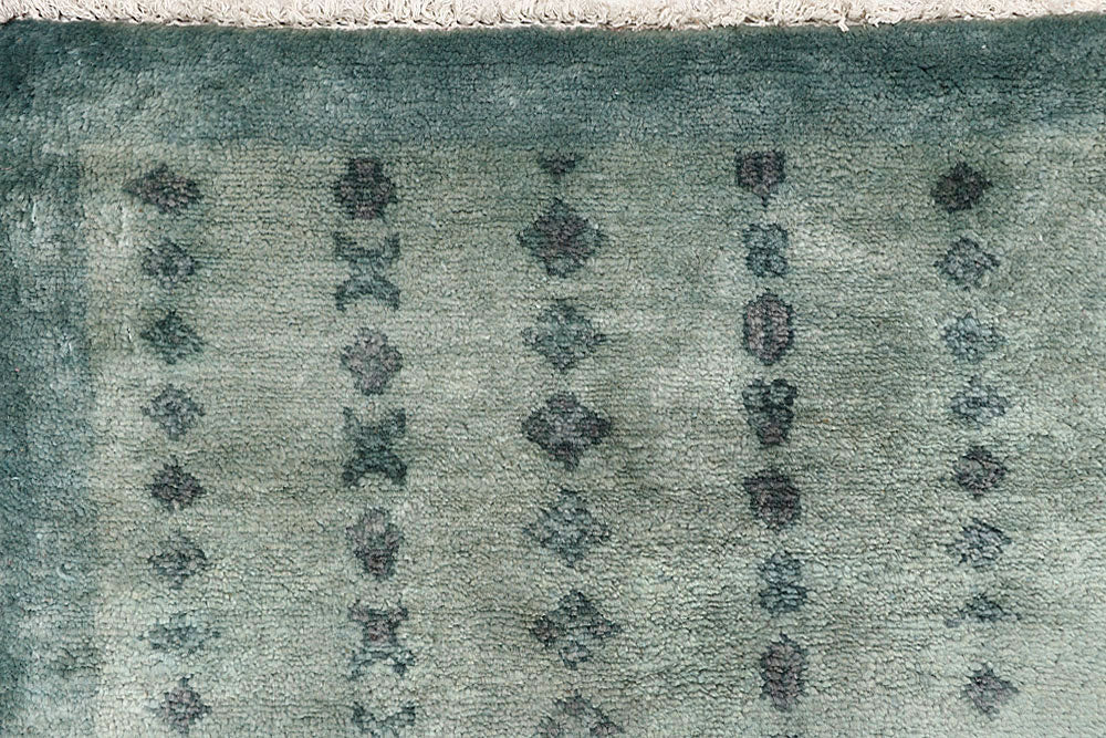 Cadet Blue Gabbeh 4' 2 x 6' 1 - No. 61115 - ALRUG Rug Store
