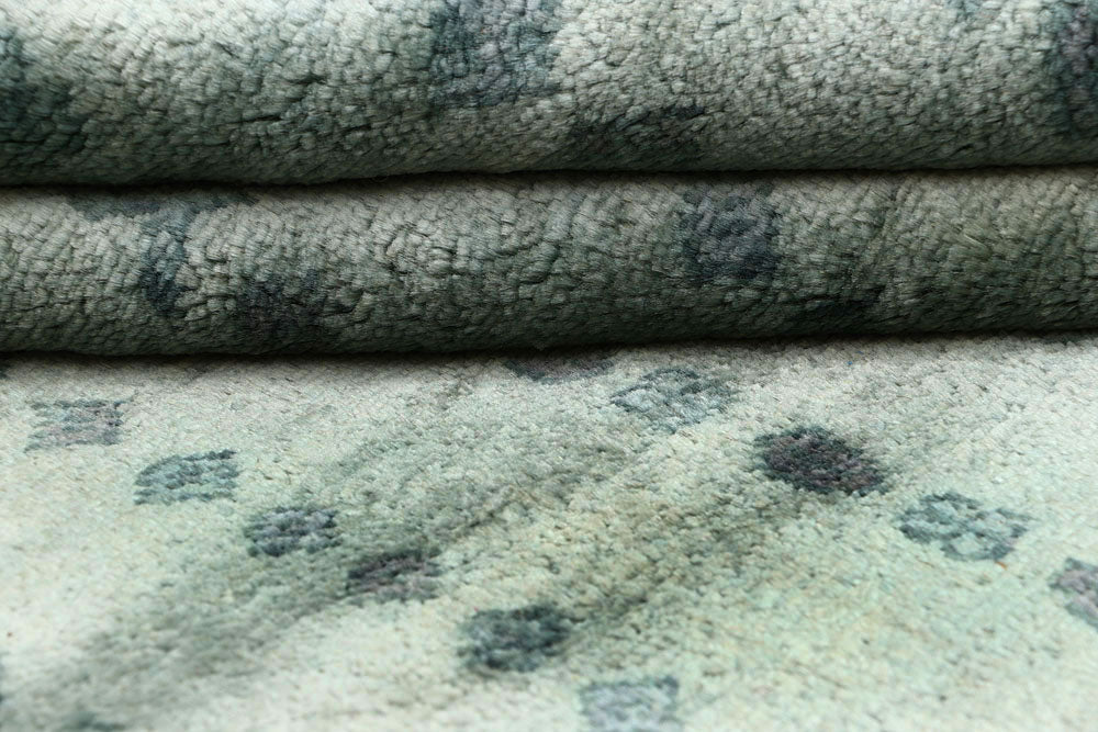 Cadet Blue Gabbeh 4' 2 x 6' 1 - No. 61115 - ALRUG Rug Store