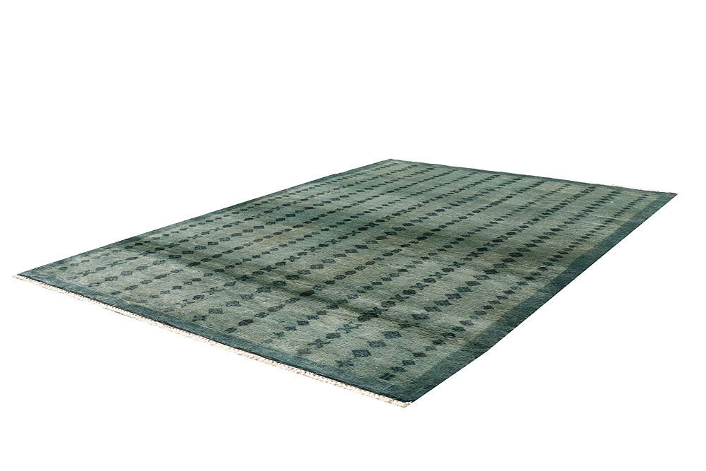 Cadet Blue Gabbeh 4' 2 x 6' 1 - No. 61115 - ALRUG Rug Store