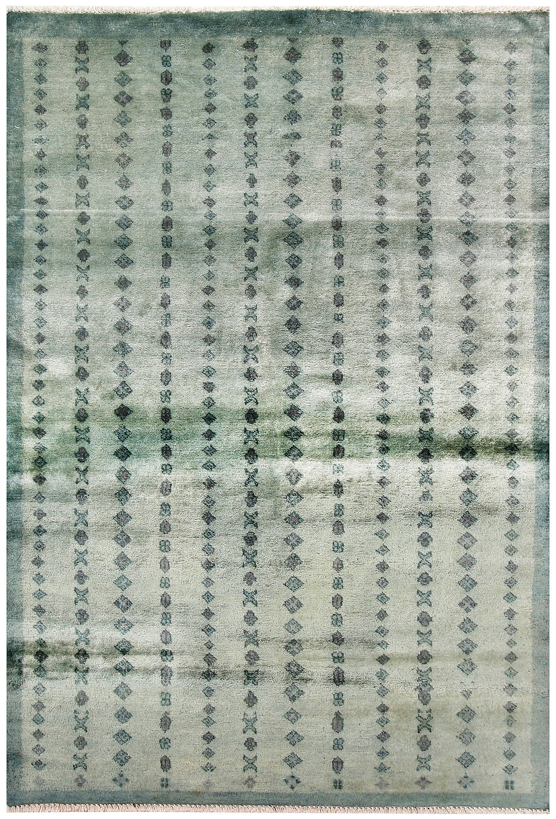 Cadet Blue Gabbeh 4' 2 x 6' 1 - No. 61115 - ALRUG Rug Store