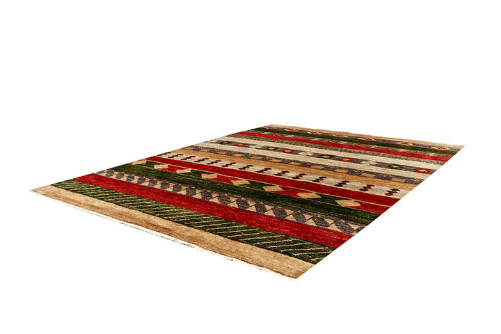 Multi Colored Gabbeh 4' 7 x 6' 4 - No. 61118 - ALRUG Rug Store