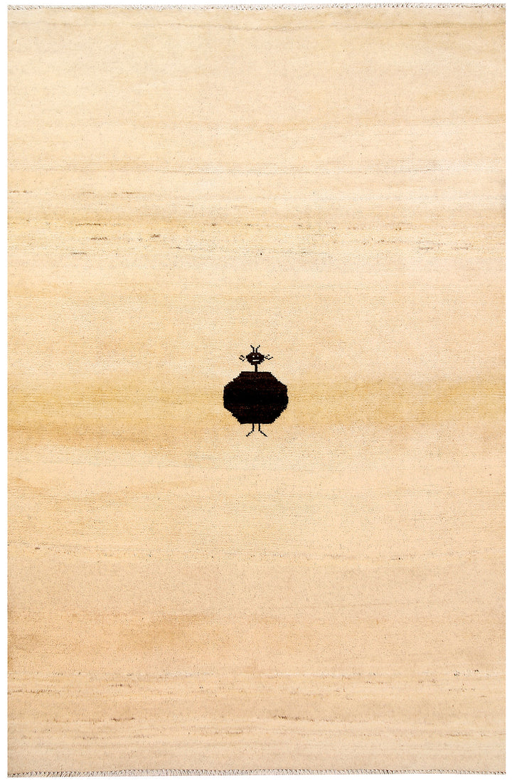 Blanched Almond Gabbeh 4' x 6' - No. 61119 - ALRUG Rug Store