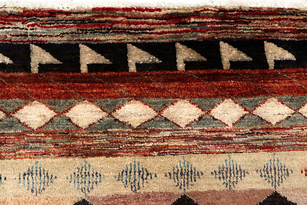 Multi Colored Gabbeh 4' x 6' 4 - No. 61121 - ALRUG Rug Store