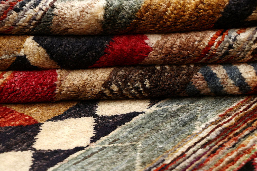 Multi Colored Gabbeh 4' x 6' 4 - No. 61121 - ALRUG Rug Store