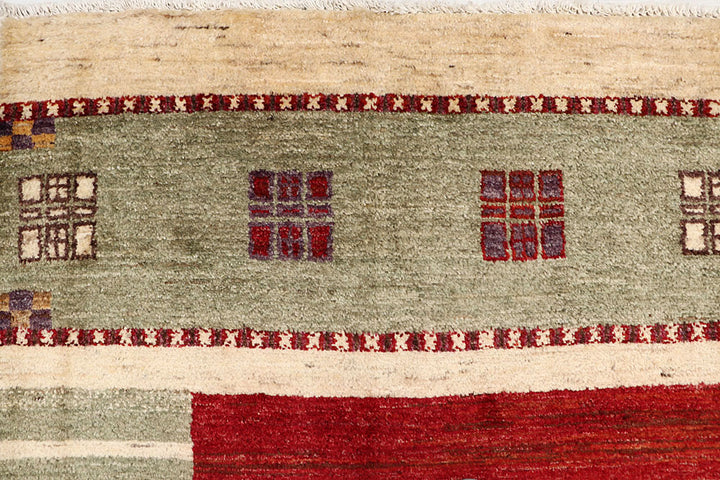 Multi Colored Gabbeh 6' 7 x 9' 6 - No. 61137 - ALRUG Rug Store