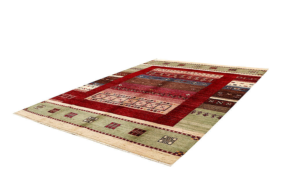Multi Colored Gabbeh 6' 7 x 9' 6 - No. 61137 - ALRUG Rug Store