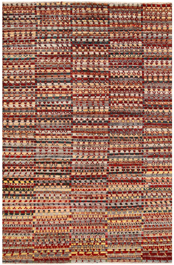 Multi Colored Gabbeh 5' 7 x 9' 1 - No. 61138 - ALRUG Rug Store