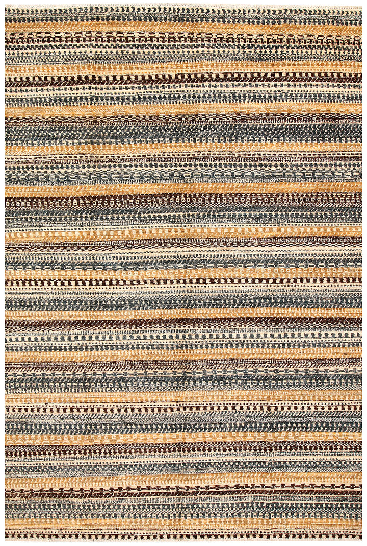 Multi Colored Gabbeh 5' 6 x 8' 2 - No. 61139 - ALRUG Rug Store