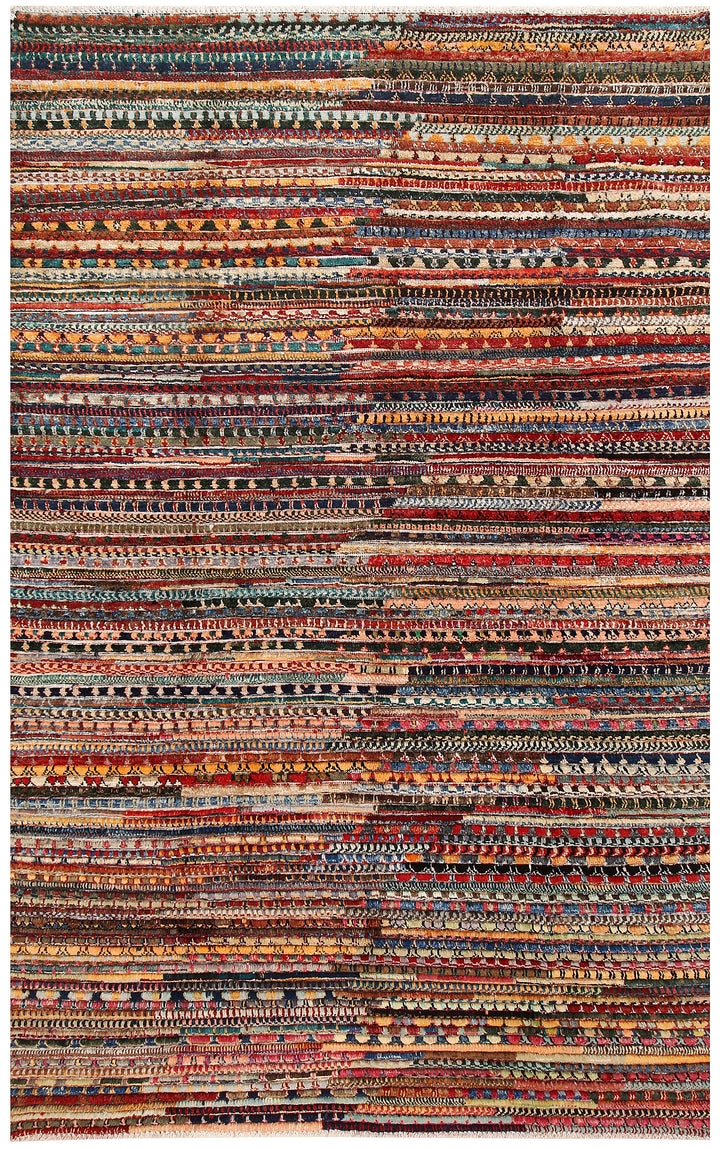 Multi Colored Gabbeh 5' 10 x 8' 10 - No. 61144 - ALRUG Rug Store