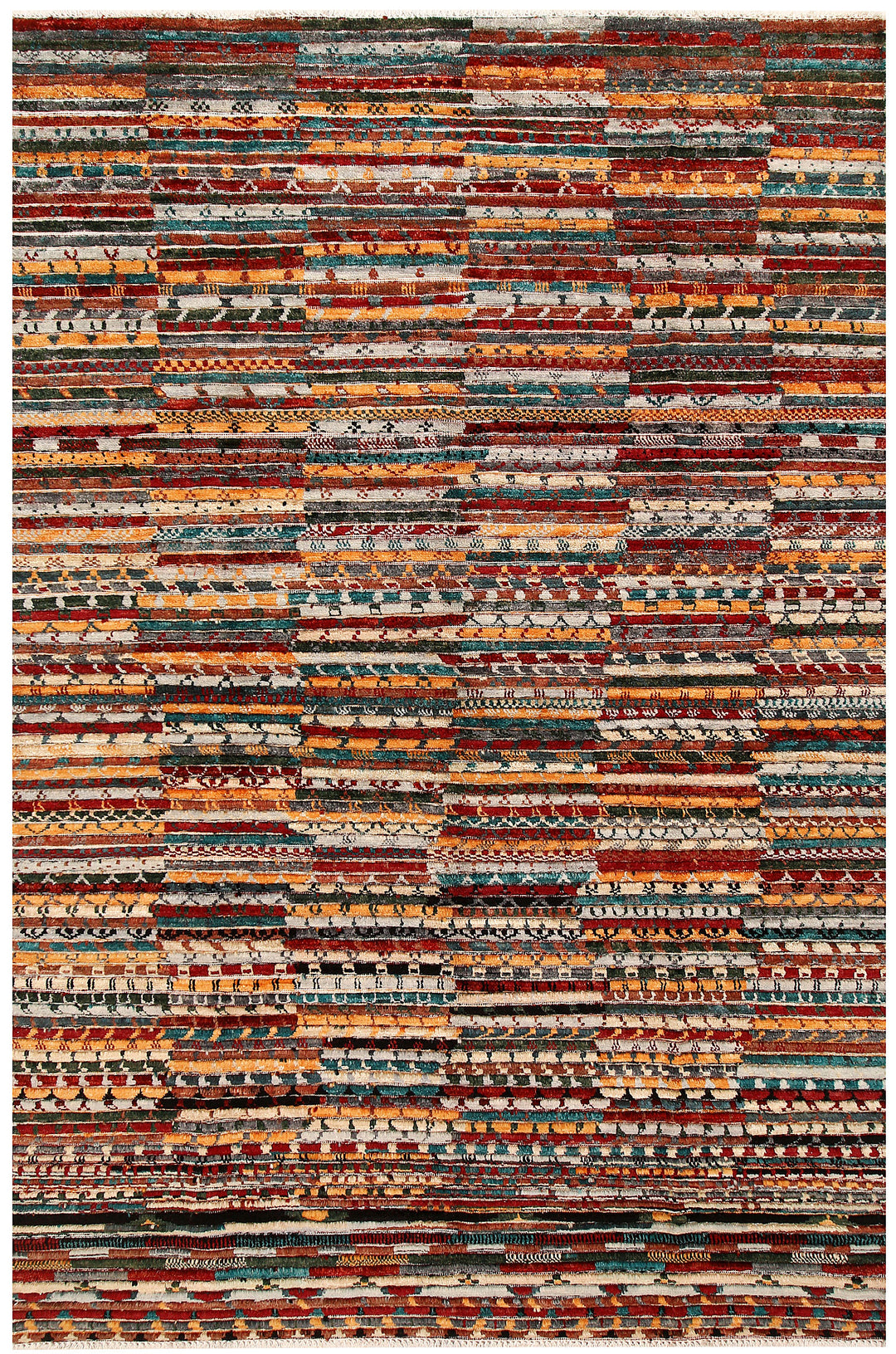 Multi Colored Gabbeh 5' 11 x 8' 10 - No. 61145 - ALRUG Rug Store