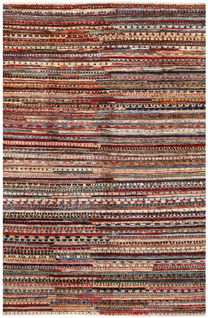 Multi Colored Gabbeh 5' 10 x 8' 10 - No. 61147 - ALRUG Rug Store