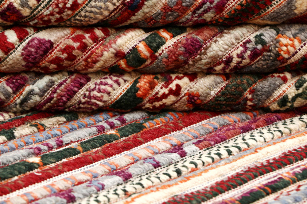 Multi Colored Gabbeh 5' 10 x 9' - No. 61151 - ALRUG Rug Store