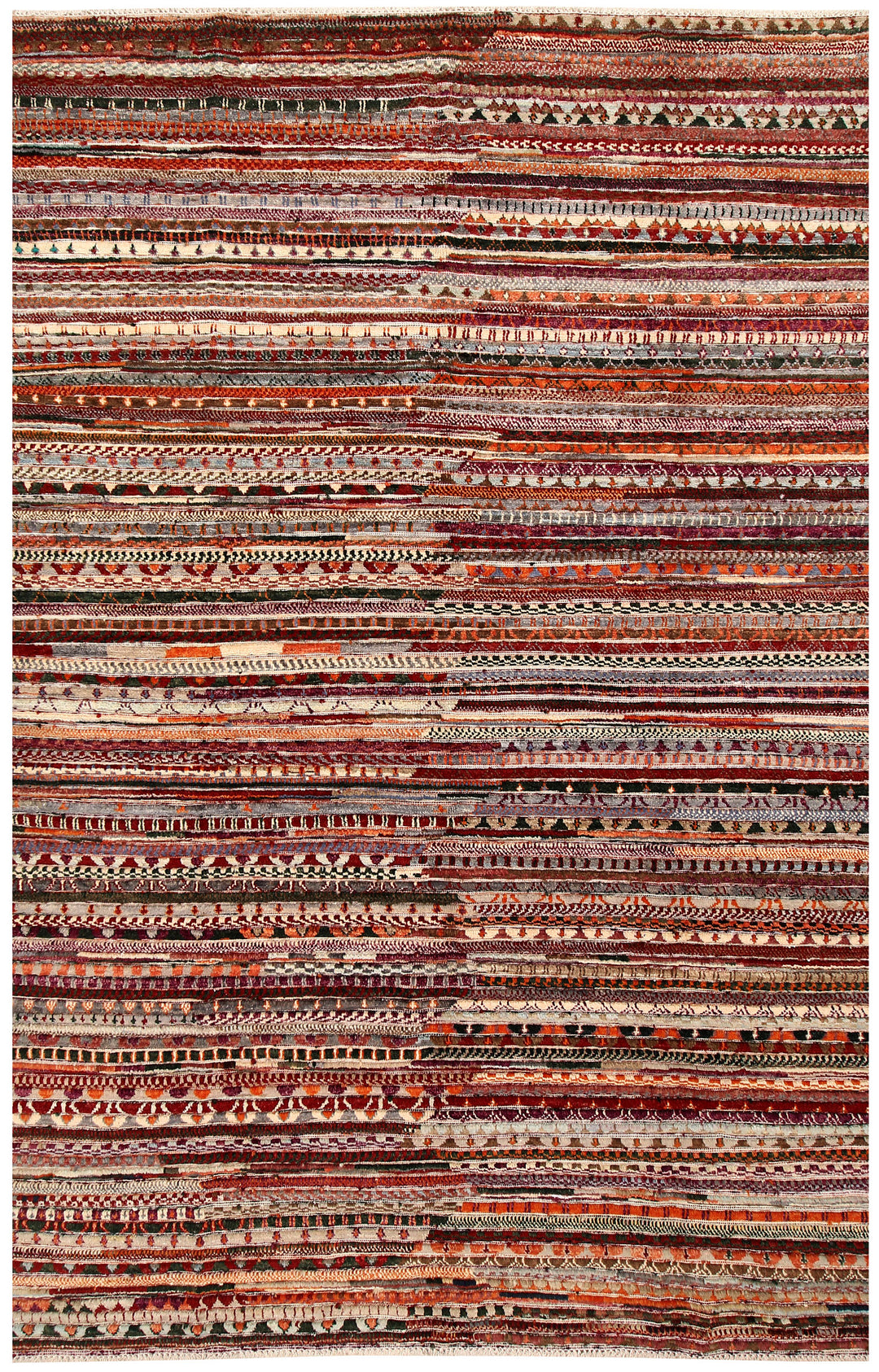 Multi Colored Gabbeh 5' 10 x 9' - No. 61151 - ALRUG Rug Store