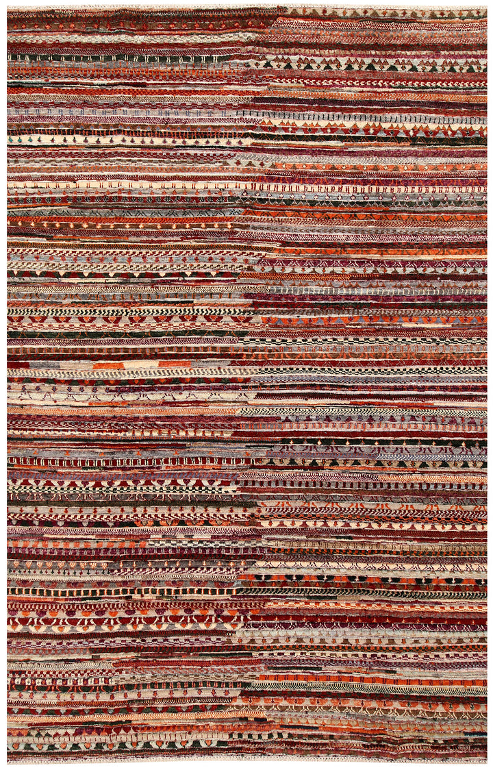 Multi Colored Gabbeh 5' 10 x 9' - No. 61151 - ALRUG Rug Store