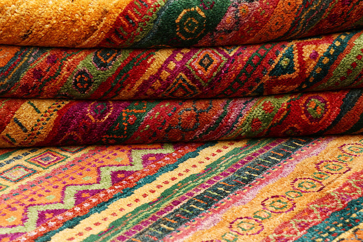Multi Colored Gabbeh 7' 10 x 9' 6 - No. 61156 - ALRUG Rug Store