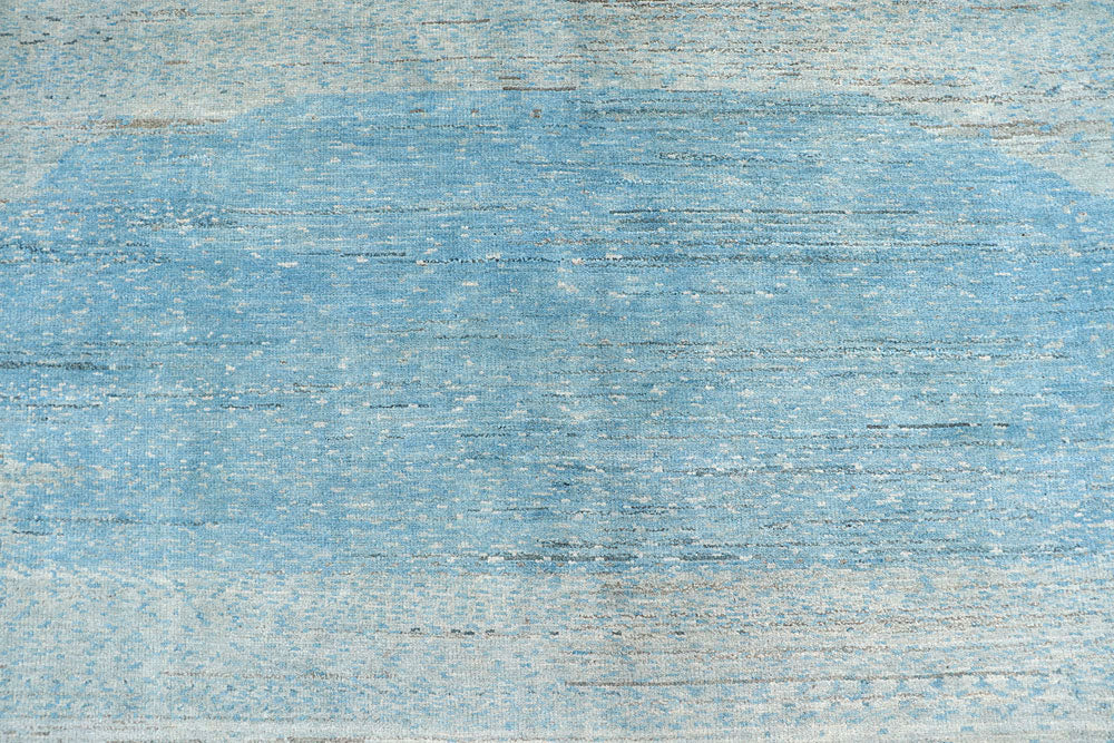 Cadet Blue Gabbeh 10' x 14' 3 - No. 61159 - ALRUG Rug Store