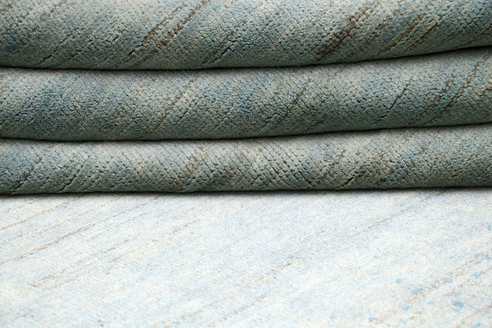 Cadet Blue Gabbeh 10' x 14' 3 - No. 61159 - ALRUG Rug Store