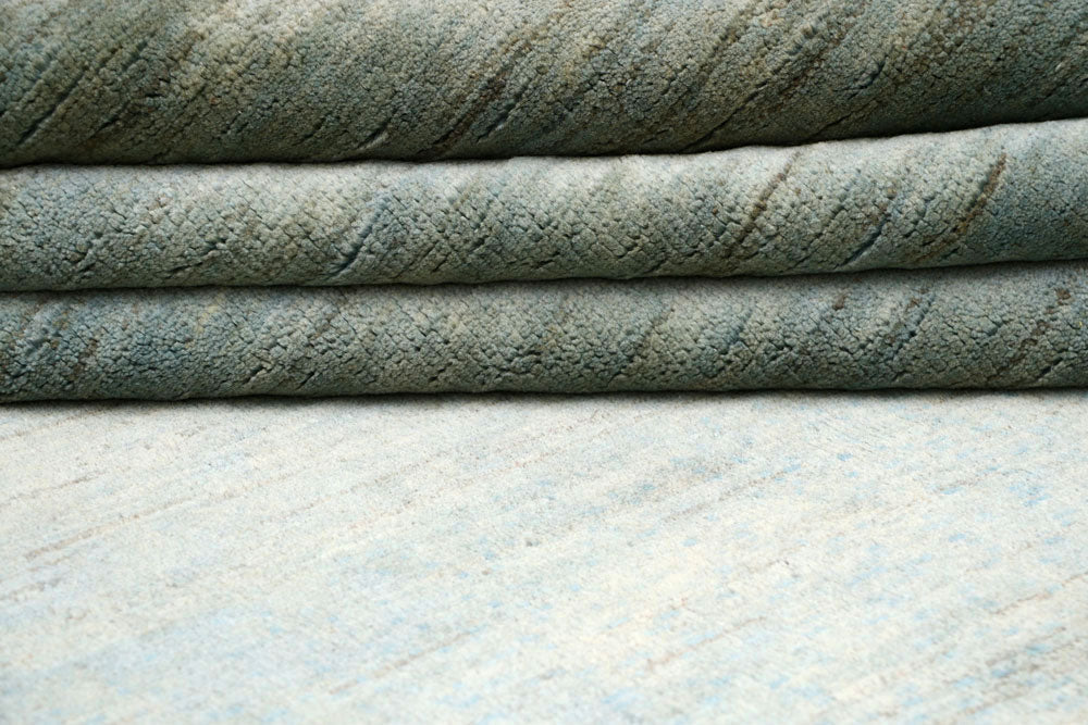 Cadet Blue Gabbeh 8' 10 x 11' 11 - No. 61160 - ALRUG Rug Store